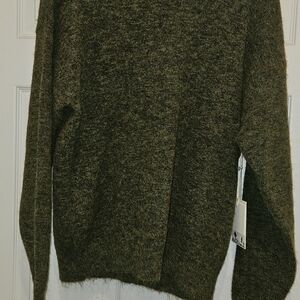 Olive Green Women's Sweater Cardigan